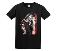 MEIBU Final Fantasy 7 - Camiseta de algodón con cuello redondo para hombre, Negro, 3XL