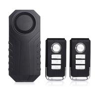 Meichoon Alarma Inalámbrica Bicycle Motorcycle Lock Impermeable Sistema de Sensor de Seguridad Antirrobo 7 Nivel de Sensibilidad para Vehículos Scooter de Coche Bici con 2 Control Remoto
