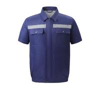 Meichoon Camisa Refrescante de Manga Corta con Ventiladores Chaqueta de Aire Acondicionado Unisex Repelente al Agua para el Trabajo al Aire Libre en Verano