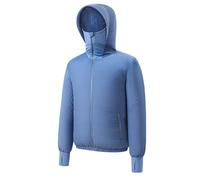 Meichoon Chaqueta Protectora contra el Sol para Hombre Camisa Solar Ligera de Manga Larga con Capucha y Ventiladores Ropa Refrescante Ideal para Trabajos a Alta Temperatura