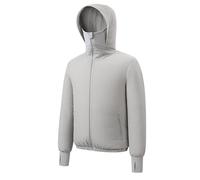 Meichoon Chaqueta Refrescante para Hombre con 2 Ventiladores Sudadera Ligera con Capucha con Protección UV UPF50+ Senderismo Pesca Ciclismo al Aire Libre Ropa de Protección Solar