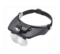 Meichoon Lupa de Cabeza con 3 Lámparas LED,Lupa para Reparación de Relojeros,6 Lentes Intercambiables Múltiples,1X 1,5 X 2X 2,5X 3,5X 8X,UC23