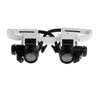 Meichoon Lupa de Luz LED para Montar La Cabeza 8X 15X 23X Manos Libres para Pasatiempos Lectura Relojes Reparación Joyería Identificación UC44