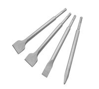 Meichoon Martillo Cinceles Juego de 4 Taladro Eléctrico Martillo Rotativo Puntas de Impacto Mango Redondo Puntiagudo Cabeza Plana Ancha Piedra Hormigón Ranurado DC603 B