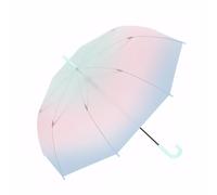 Meichoon Paraguas de viaje transparente marco de fibra de vidrio de acero inoxidable impermeable liviano portátil Diseño duradero de 8 costillas fuerte resistencia al viento para niños adulto Verde