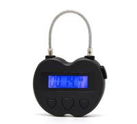 Meichoon Temporizador de Bloqueo Candado Inteligente para el Control de la Castidad Cuenta Regresiva de 99 Horas Ideal para Juegos de Adultos y Entrenamiento Conductual Negro