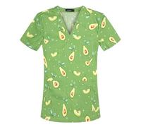 Meichoon Top de Scrubs de Enfermería: Overol Médico Cuello en V, Algodón, Secado Rápido y Elástico