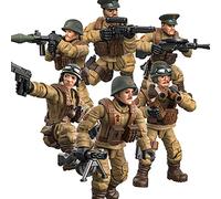 MEIEST 6 figuras de acción militares de soldado de la Segunda Guerra Mundial, juguetes de bloque de construcción modelo del ejército con múltiples accesorios de armas militares, juego de recuerdos de