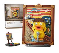 MEIEST Juego de mini bloques de construcción 3D de renombre mundial para pintura al óleo, simulación de partículas de pintura estereoscópica, juguete para el hogar (El pato del grito)