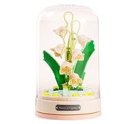 MEIEST Juego de Ramo de Bloques de construcción con Caja de música y cúpula a Prueba de Polvo, simulación de partículas Artificiales, colección de Bloques de construcción,14+