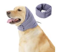 Meifsou Orejeras ajustables con cancelación de ruido, orejas silenciosas que no se mueven para la ansiedad de los perros, banda calmante para truenos, relámpagos, fuegos artificiales, visitas al