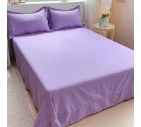 MEIFULLE 1 Pieza Sábana Plana de algodón de 400 Hilos, sábana Superior Suave y Transpirable para Cama Doble, Queen o King Size, Textiles para el hogar de Color Liso