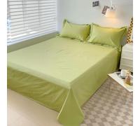 MEIFULLE 1 Pieza Sábana Plana de algodón de 400 Hilos, sábana Superior Suave y Transpirable para Cama Doble, Queen o King Size, Textiles para el hogar de Color Liso