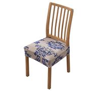 Meigeh Fundas para Sillas de Comedor Fundas de Asiento Cubre Cojín de Sillas Elásticas Provenza 4 Piezas