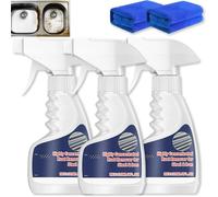 Meigline Rust Remover Spray - 3s Spray to Quickly Remove Embroidery, Heavy-Duty Rust Remover for Metal, Concentrated Formula for Tools, Cars & Garden, Easy to Use and Has Good Results (3 PCS)