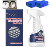 Meigline Rust Remover Spray - 3s Spray to Quickly Remove Embroidery, Heavy-Duty Rust Remover for Metal, Concentrated Formula for Tools, Cars & Garden, Easy to Use and Has Good Results (1 PC)