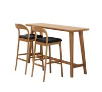 Meihkkud Juego de Mesa y sillas de Bar, Juego de Mesa de Comedor for Bar, Mesa de Pub Rectangular Moderna, fácil de Montar, for el hogar, Cocina, Bar(1 Table+2 Chairs (C),120cm/47.2in)