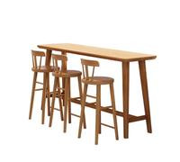 Meihkkud Juego de Mesa y sillas de Bar, Juego de Mesa de Comedor for Bar, Mesa de Pub Rectangular Moderna, fácil de Montar, for el hogar, Cocina, Bar(1 Table+3 Chairs (B),220cm/86in)