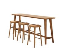 Meihkkud Juego de Mesa y sillas de Bar, Juego de Mesa de Comedor for Bar, Mesa de Pub Rectangular Moderna, fácil de Montar, for el hogar, Cocina, Bar(1 Table+3 Chairs (A),220cm/86in)