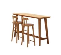 Meihkkud Juego de Mesa y sillas de Bar, Juego de Mesa de Comedor for Bar, Mesa de Pub Rectangular Moderna, fácil de Montar, for el hogar, Cocina, Bar(1 Table+2 Chairs (B),160cm/63in)