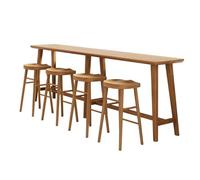 Meihkkud Juego de Mesa y sillas de Bar, Juego de Mesa de Comedor for Bar, Mesa de Pub Rectangular Moderna, fácil de Montar, for el hogar, Cocina, Bar(1 Table+4 Chairs (A),240cm/94.5in)