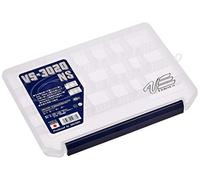 Meiho VS-3020 NS transparente, 25,5 x 19 x 2,8 cm, caja de cebo sintético para indicadores, spinner y peces de goma, caja de pesca, caja de cebo