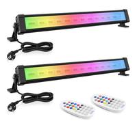 MEIHUA Barra de Luz LED RGB 42W Foco de Color Exterior IP66 Impermeable Luces RGBW Regulable, 10 Colores/30 Modos/6 Brillo/6 Velocidades Cambio de Color para DJ Bar Discoteca Jardín Halloween