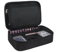 Meiiy Bolsa organizadora para brocas de uñas, kit de máquina de uñas eléctrica, bolsa organizadora con bandas de lijado de uñas, estuche de regalo para mujeres (negro)