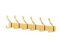 MEIJO Perchero de Pared Colgador Ropa Pared Ganchos de Perchero Perchas de Acero Inoxidable Montaje en Pared con 6 Ganchos para Dormitorio Baño y Cocina (Dorado, 6 gancho)