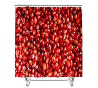Meiju-shop Cortinas de Ducha con Estampado Fruta 3D para Baño, Mateju Impermeable Antimoho Poliéster Cortinas Baño Incluye 12 Anillas en C para Hogar Bañera Dormitorio Apartamento (Granada,150x180cm)
