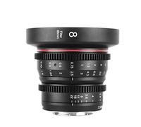 Meike 8 mm T2.9 Mini Fixed Prime Manual Focus Wide Angle Cinema Lens for M43 Micro Four Thirds MFT Mount Cameras BMPCC 4K Z CAM E1 E2 Black