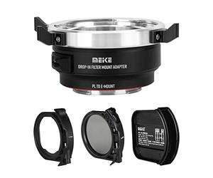 Meike Adaptador MF de filtro desplegable para lente Cine de montaje PL a cámara Sony E