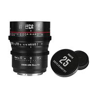 Meike - Lente de cine T2.1 Super 35 Prime de 25 mm con enfoque manual para cámara Cine con montura EF compatible con Canon C200 C300 II, RED Komodo, BMPCC 6K, Z CAM E2-S6 BMPCC 6K Pro