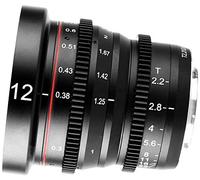 Meike T2.2 - Lente de enfoque manual de 12 mm con gran apertura para cámaras Micro Cuatro Tercios M43 MFT Olympus Panasonic Lumix y BMPCC 4K Zcam E2