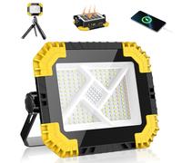 MEIKEE Luz de Trabajo Recargable Solar/USB-C 20000mAh, 2 Brillos + 3 Temperaturas Color + SOS Rojo/Azul, IP66, Powerbank, Base Magnética, Rosca Trípode, Foco para Construcción, Camping, Emergencias