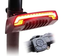 MEILAN X5 Luz Bicicleta Trasera Luz Trasera Bici con Señales de Giro y Función Luz de Freno Automática, Control Remoto Inalámbrico, Luz Trasera USB Recargable de Seguridad para Bicicleta