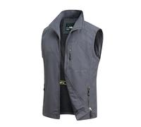 MeiLayM Chaleco de Pesca con Múltiples Bolsillos para Hombre Aire Libre Viajes Deportes Chalecos Casual Respirable chaqueta Fotografia Al Aire Libre Secado Rápido Chaleco