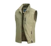 MeiLayM Chaleco de Pesca con Múltiples Bolsillos para Hombre Aire Libre Viajes Deportes Chalecos Casual Respirable chaqueta Fotografia Al Aire Libre Secado Rápido Chaleco