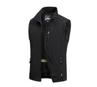 MeiLayM Chaleco de Pesca con Múltiples Bolsillos para Hombre Aire Libre Viajes Deportes Chalecos Casual Respirable chaqueta Fotografia Al Aire Libre Secado Rápido Chaleco