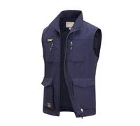 MeiLayM Chaleco de pesca de Trabajo con múltiples bolsillos Aire Libre Respirable Chaleco chaqueta sin mangas para Deportes Chalecos Casual Cámping Fotografía Viajes Secado Rápido Chaleco