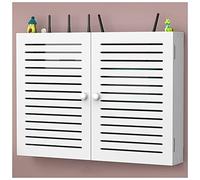 MEILISHAOMEI Caja de Almacenamiento para Router WiFi, Organizador de Cables Oculto de Pared para decoración del hogar y la Oficina (Color: Blanco-a, tamaño: 55 x 40 x 9 cm)