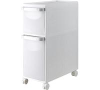 MEILISHAOMEI Gabinete de almacenamiento para el suelo del baño, pequeño armario de piso de baño con cajones transparentes y ruedas, torre de almacenamiento impermeable para cocina, espacios pequeños