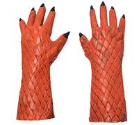MeiLiu Guantes de Demonio, Diablo Gloves Scary Evil Halloween Cosplay Costume Gloves, Latex Hand Cover para Accesorios de decoración de Fiesta de Halloween