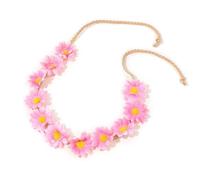 Meiliyizu Diadema de flores coloridas para viajes, fotografía, diadema de flores realistas para niña, modelo de espectáculo, boda, fiesta