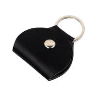 Meiliyizu Funda de piel sintética para púas de guitarra, llavero, bolsa de almacenamiento para púas, bolsa de almacenamiento para guitarristas, Black