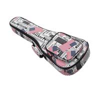 Meiliyizu Funda para ukelele con diseño de bandera de país con asas para instrumentos de 23 pulgadas, compartimento acolchado, múltiples bolsillos de almacenamiento, bolsa de almacenamiento de ukelele