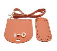 Meiliyizu Juego de base de bolsa de ganchillo, accesorios de manualidades para bolsa de hombro hecha a mano, bolsa cruzada, juego de costura, correa ajustable para el hombro, Brown, One Size