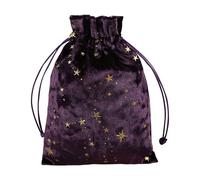 Meiliyizu Mini bolsa con cordón, bolsa de dados con cordón, Astrolabios Astrolabios, Adivinaciones, Tarot, Tarot, Juego de mesa, Mini bolsa de franela para almacenamiento de joyas, color morado