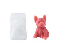Meiliyizu Molde de silicona con forma de perro, moldes de silicona con forma de perro, moldes de silicona de resina epoxi para decoración de velas, jabón, yeso, bulldog