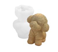 Meiliyizu Molde de silicona realista con forma de perro con forma de perro práctico para manualidades y entusiastas de las manualidades